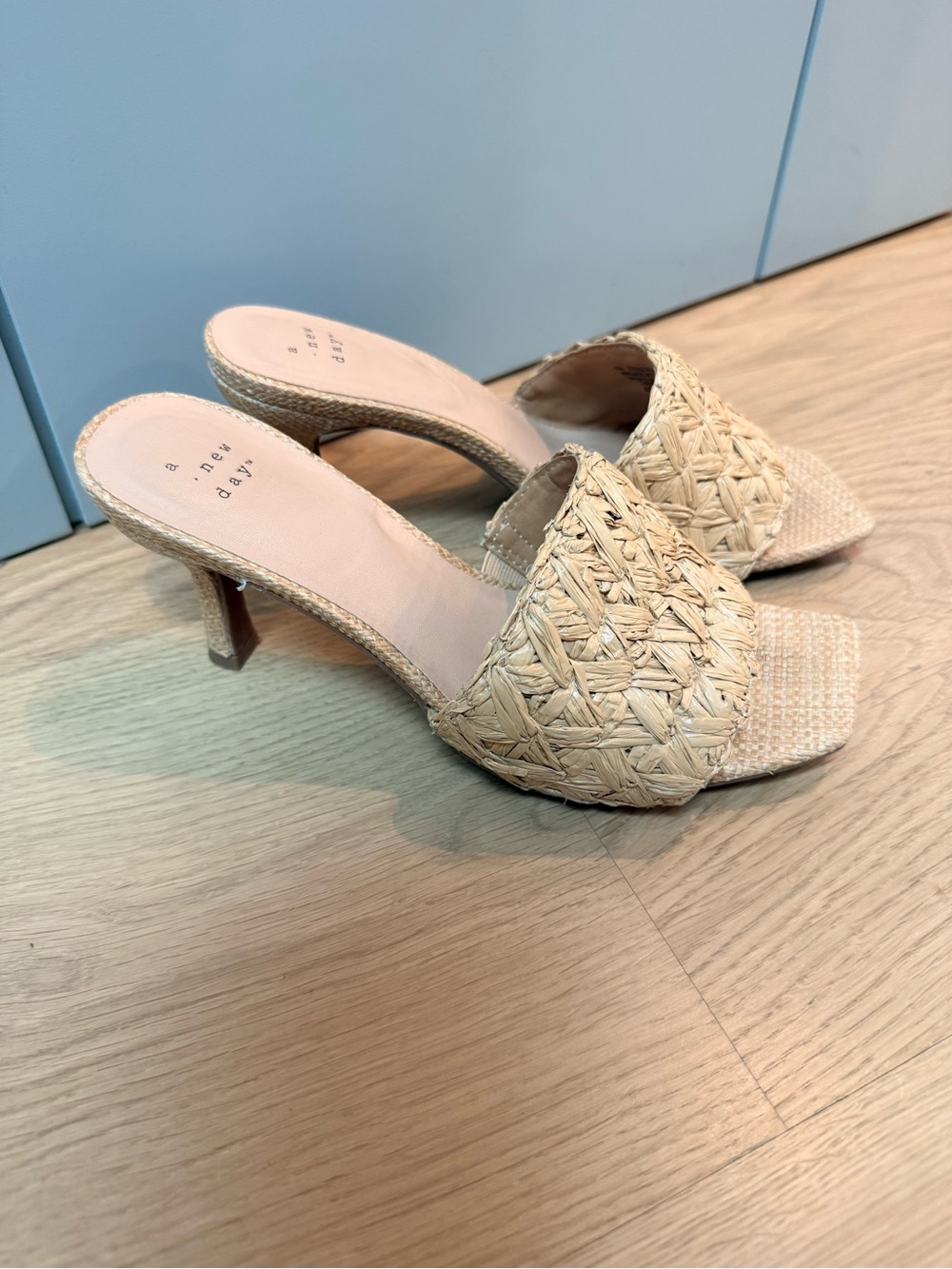 a new day Braided Raffia Slide Mule in Natural